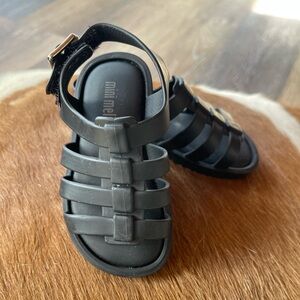 Mini Melissa Black Kids Sandals